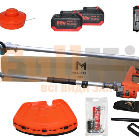 Аккумуляторная коса MAT-RIXX MAX 88V (2 АКБ, нож 2, шпуля)